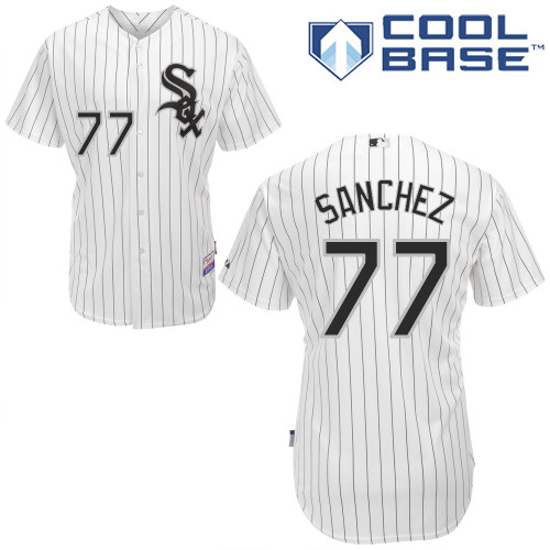 Carlos Sanchez #77 MLB Jersey-Chicago White Sox Men's Authentic Home White Cool Base Baseball Jersey